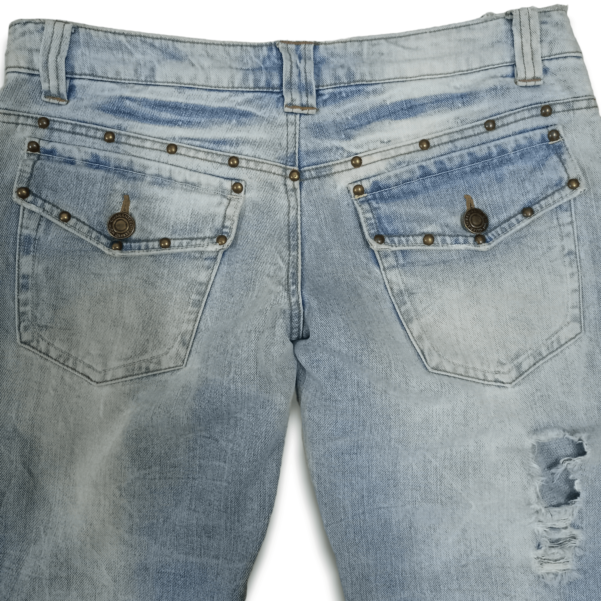Japanese Brand Vintage Japanese Brand Bush Style Ripped Studded Jeans Size US 31 - 7 Thumbnail
