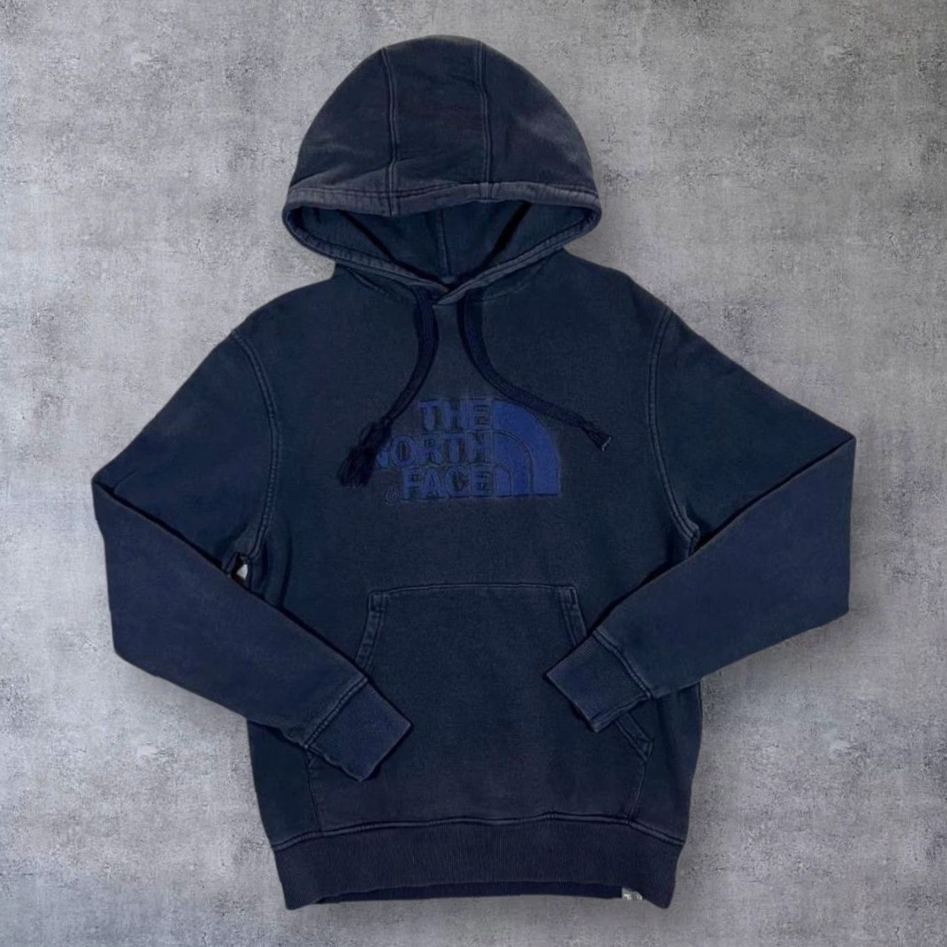 The North Face The North Face TNF Classic Embroidered Big Logo Spellout Navy Blue Hoodie Small Size US S / EU 44-46 / 1 - 2 Thumbnail