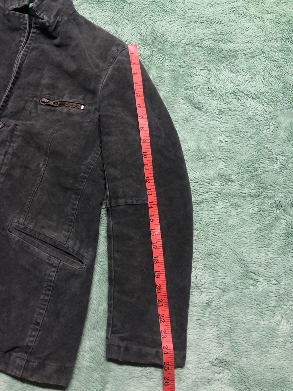 If Six Was Nine × United Colors Of Benetton UNITED COLORS OF BENETTON STONE WASH BLAZER ZIPPER JACKET Size US M / EU 48-50 / 2 - 25 Thumbnail