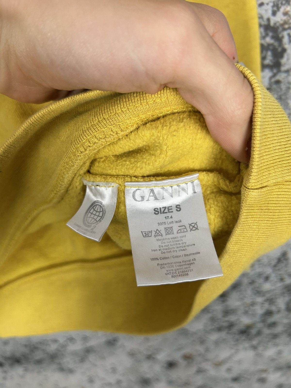Ganni Ganni Easy Peasy Yellow Hoodie Scandi Minimalist Size S / US 4 / IT 40 - 5 Thumbnail