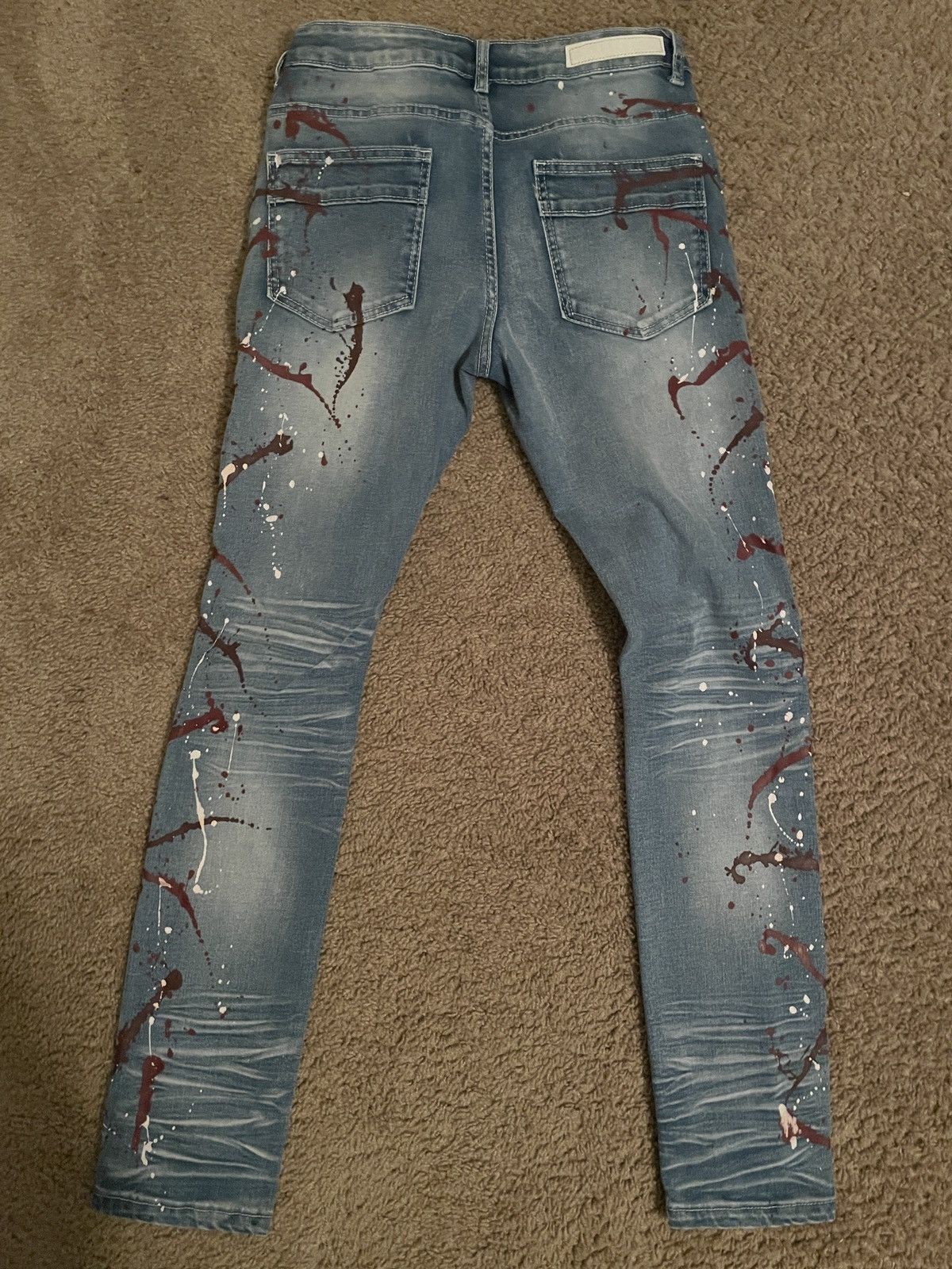 Other M. Society Blue Paint Splatter Jeans Size US 33 - 4 Thumbnail