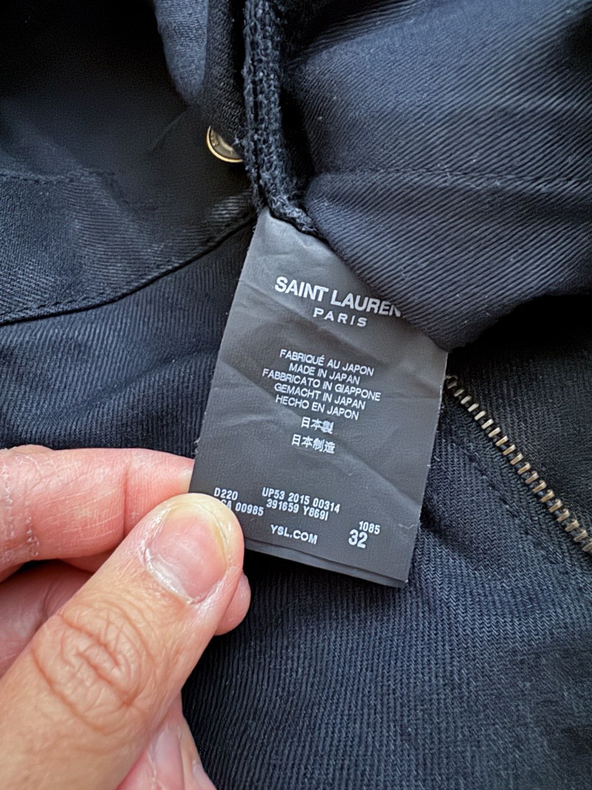 Saint Laurent Paris Saint Laurent Paris Jeans 32 Skinny Black Distressed Ripped Size US 32 / EU 48 - 4 Thumbnail