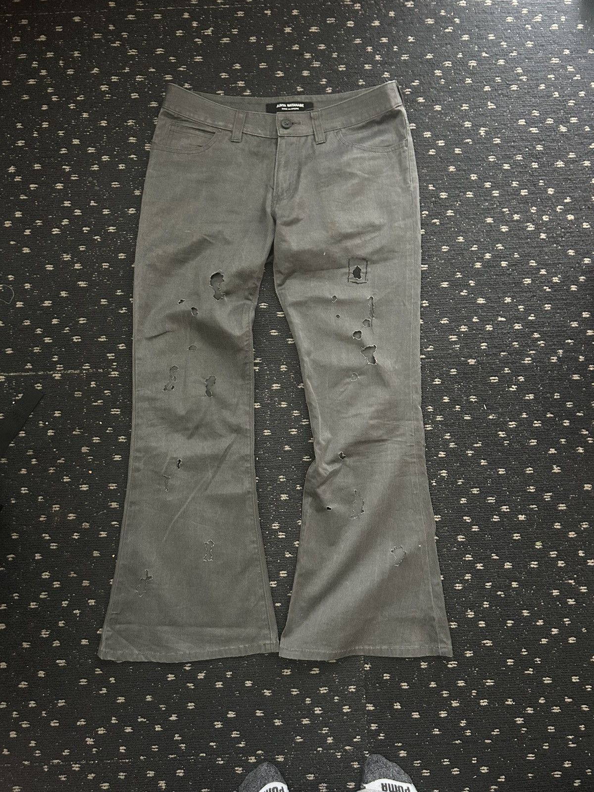Junya Watanabe Junya Watanabe AD2002 Distressed Flared Denim Size US 29 - 1 Thumbnail