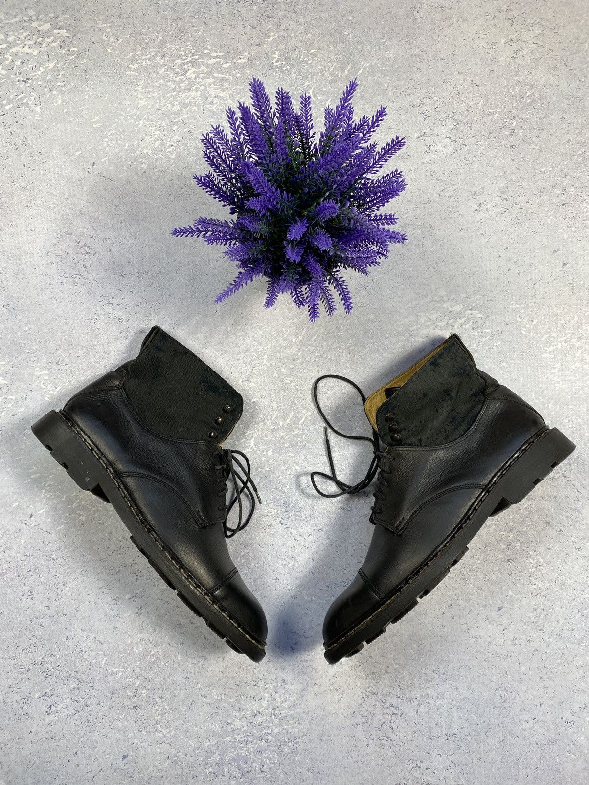 Heschung Leather Black Men’s Boots Made in France