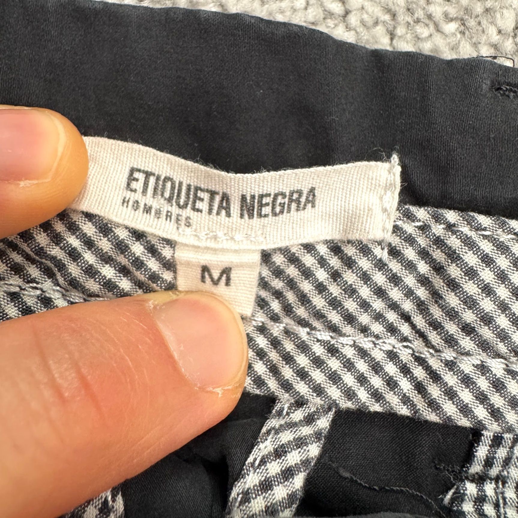 Vintage Etiqueta Negra Pants Mens Regular Cotton Black Straight Leg Chino 33x31 M City Classic Preppy Vintage No Size US 31 - 7 Thumbnail