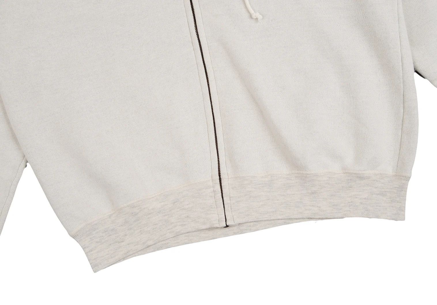 Emporio Armani Cotton Rayon Back Print Zip-Up Hoodie Off White M Size US M / EU 48-50 / 2 - 14 Thumbnail