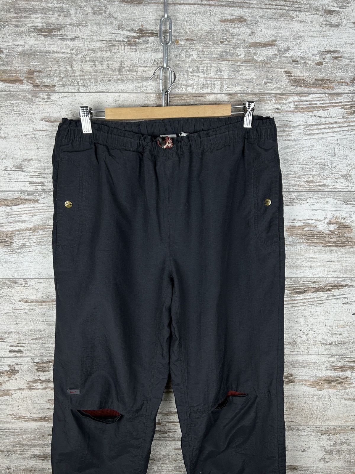Nike × Vintage Mens Vintage Nike swoosh Drill Pants y2k sweatpants rare 90s Size US 32 / EU 48 - 3 Thumbnail