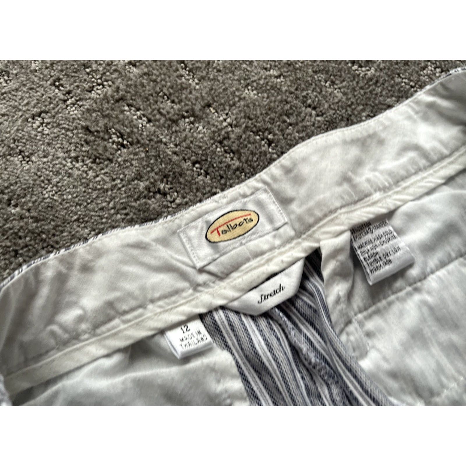 Talbots VINTAGE Talbots Women's Pants Striped Blue Casual Size 12 Stretch Size 34" / US 12 / IT 48 - 5 Thumbnail