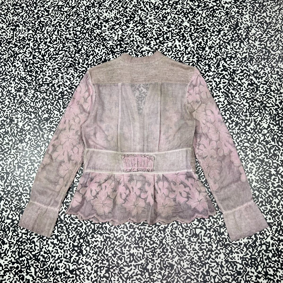 Elisa Cavaletti Vintage Y2K Elisa Cavaletti Silk Linen Luxury Floral Blazer Size M / US 6-8 / IT 42-44 - 14 Thumbnail