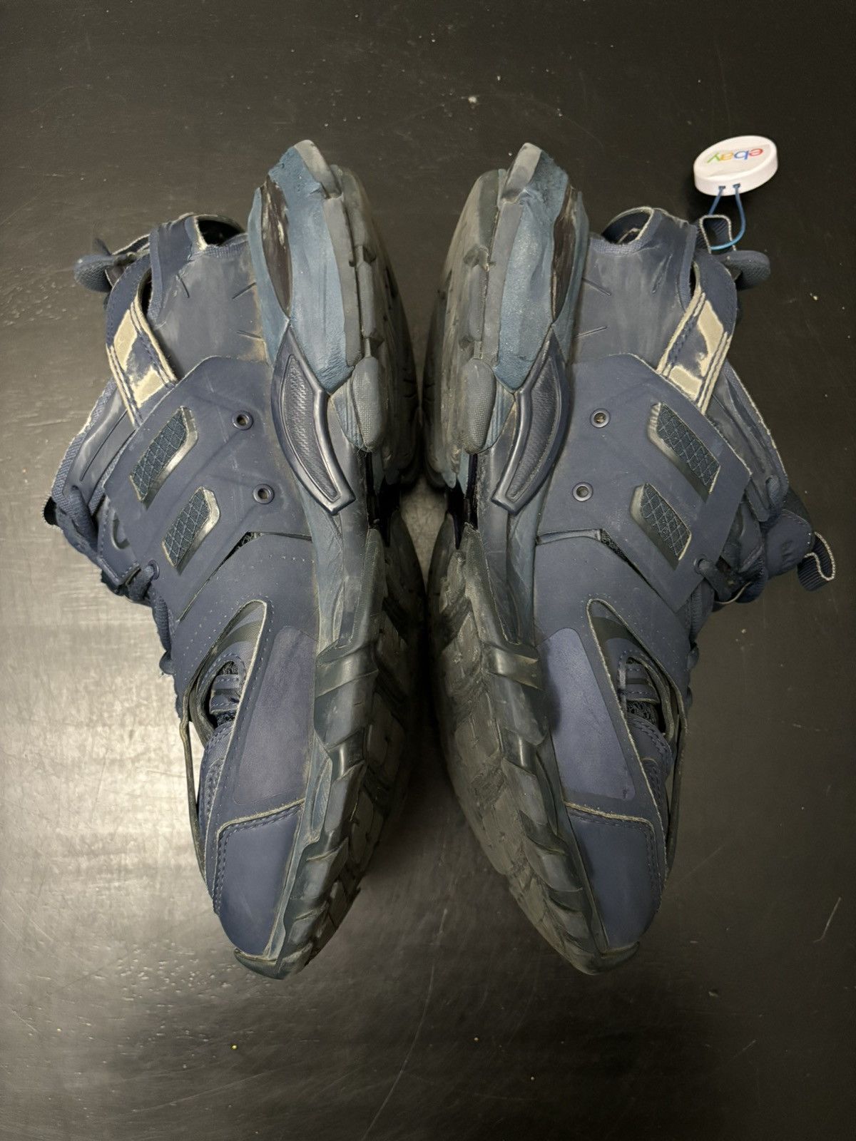 Balenciaga Balenciaga Track Runner Navy Blue Size US 7 / EU 40 - 3 Thumbnail