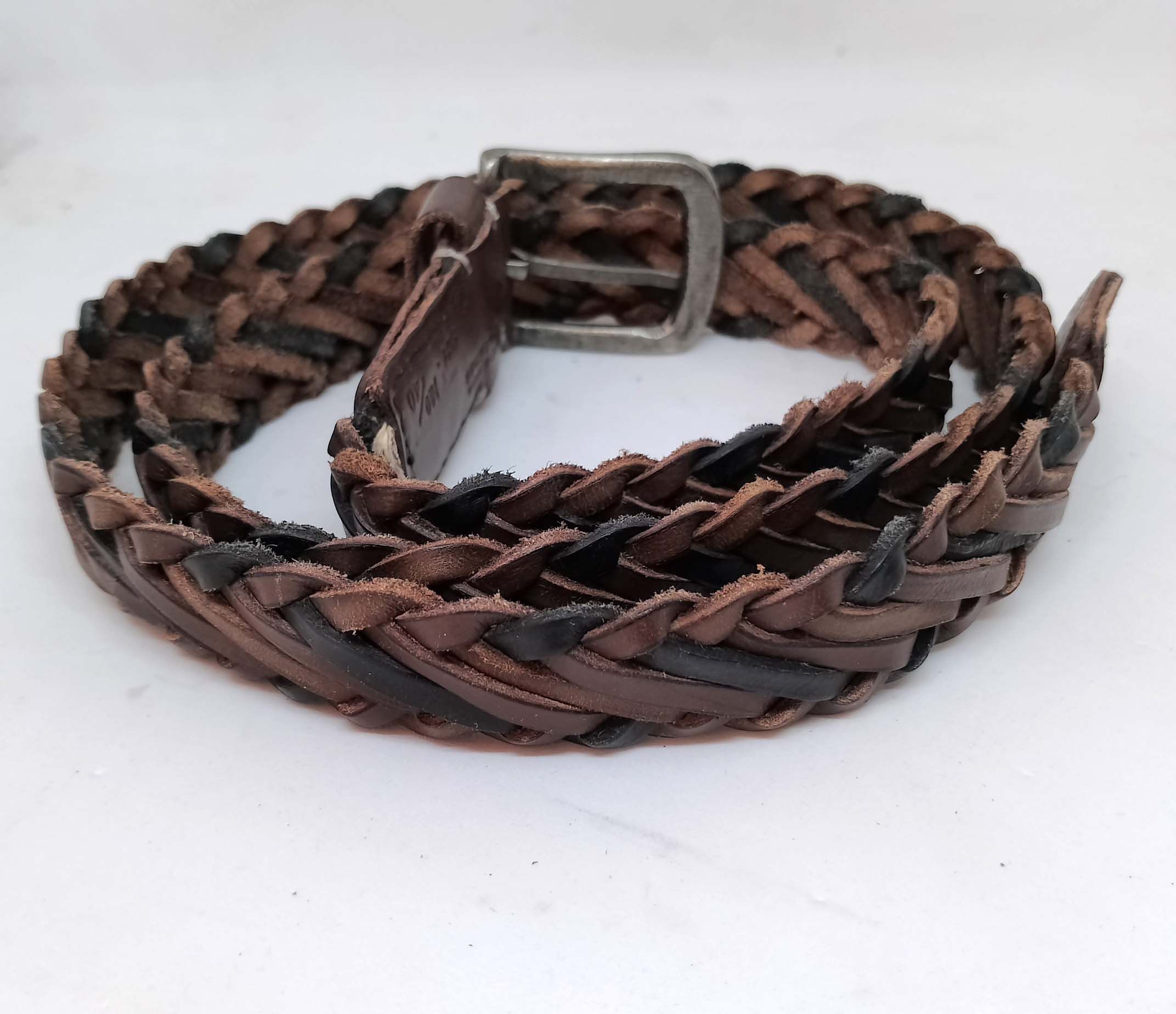 Diesel Brown Leather Diesel Braided Belt Size 100/40 Size ONE SIZE - 7 Thumbnail