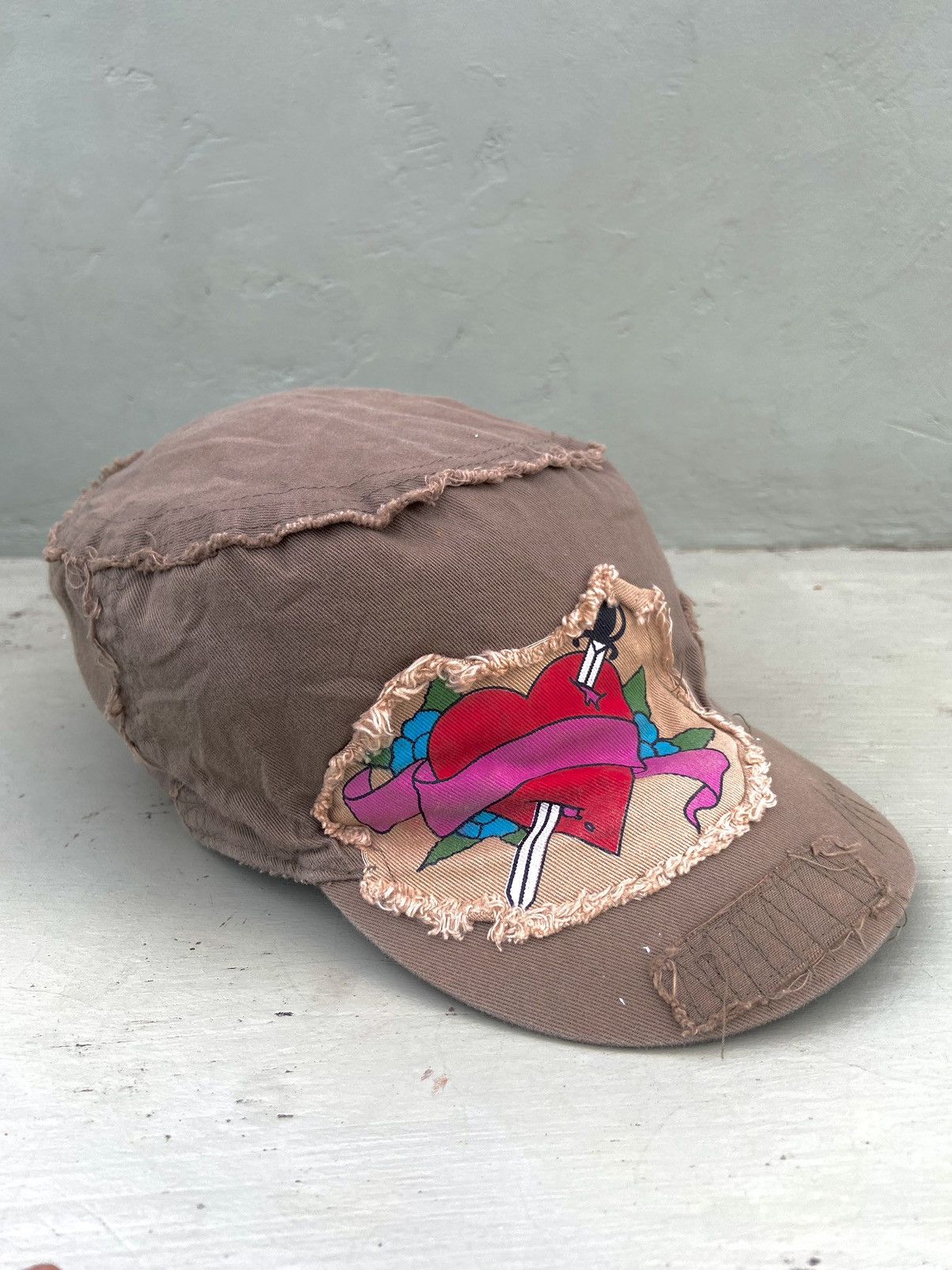 If Six Was Nine 2000s ditsetressed japanese style patrol hat Size ONE SIZE - 6 Thumbnail