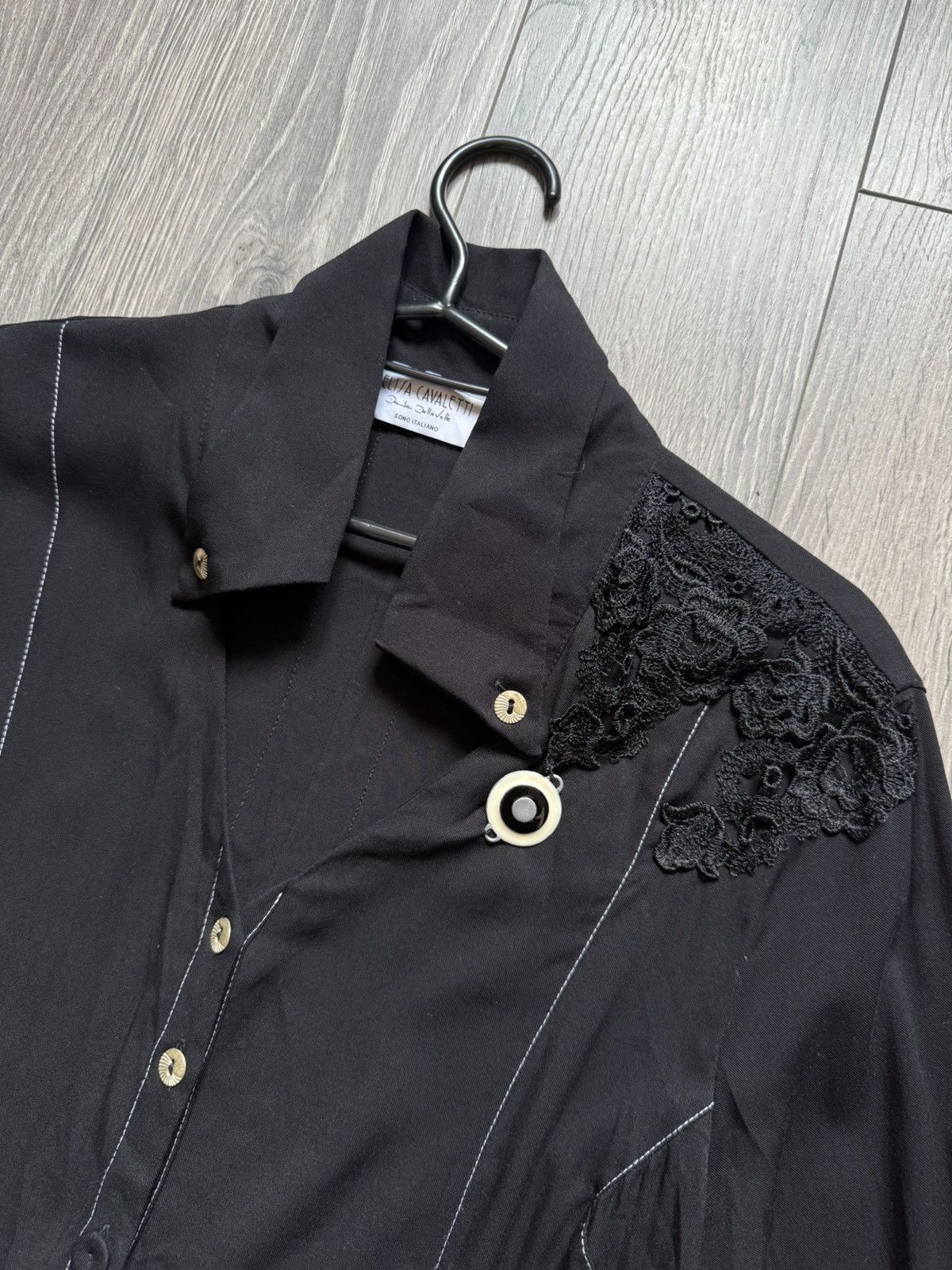 Elisa Cavaletti Elisa Cavaletti Black button-up shirt Size L / US 10 / IT 46 - 4 Thumbnail