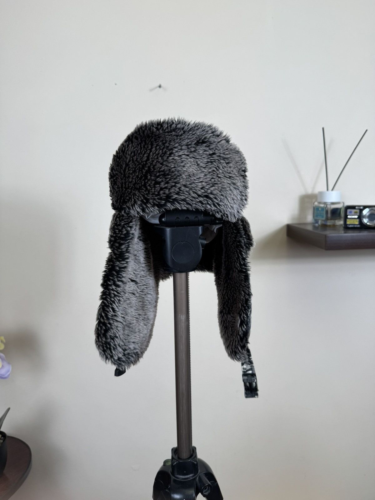 No Fear No Fear Ushanka Mohair Fuzzy Paint Hat Camo Crazy Y2K Winter Size ONE SIZE - 3 Thumbnail