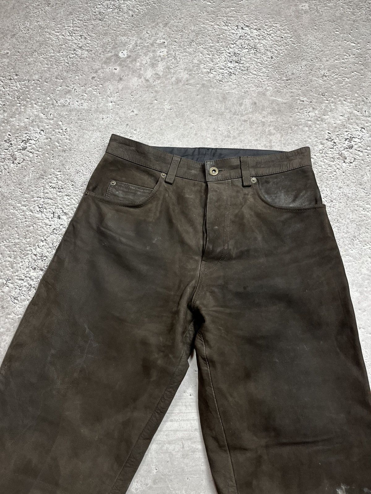 Other Stockerpoint Distressed Leather Pants Brown Size 31 Size US 31 - 5 Thumbnail