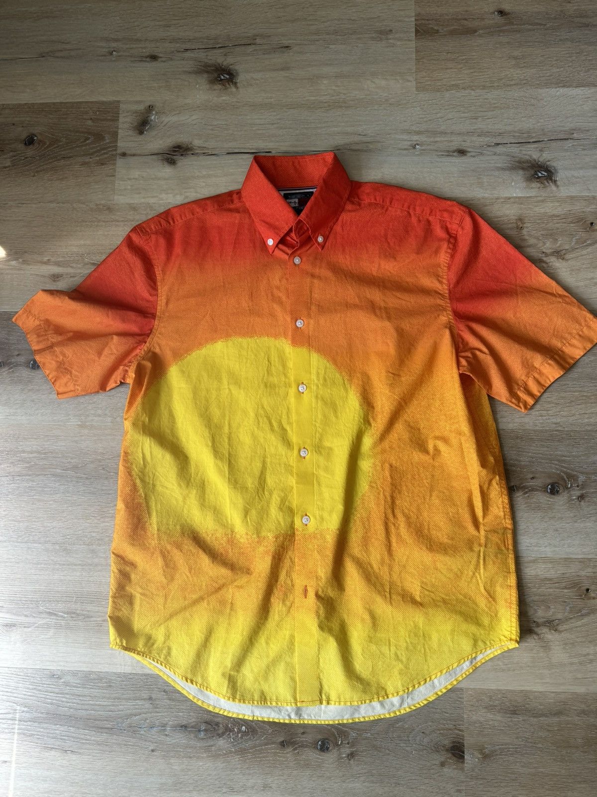 image of Andy Warhol Oversized Sunset Shirt in Orange, Men's (Size XS)