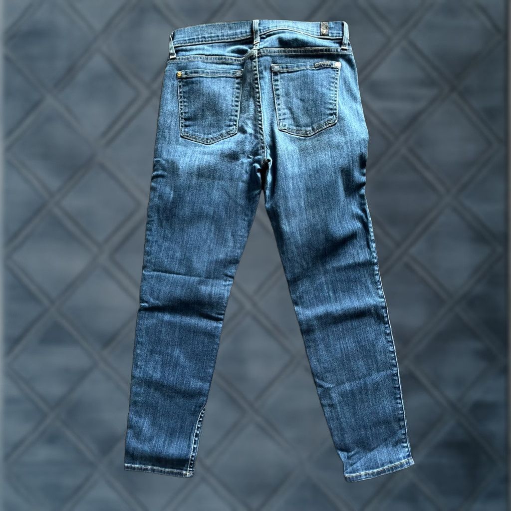 7 For All Mankind 7 For All Mankind Dojo Jeans Women’s Slim Fit Size 27 Ankle Cropped Dark Blue Wash Size 27" / US 4 / IT 40 - 1 Thumbnail