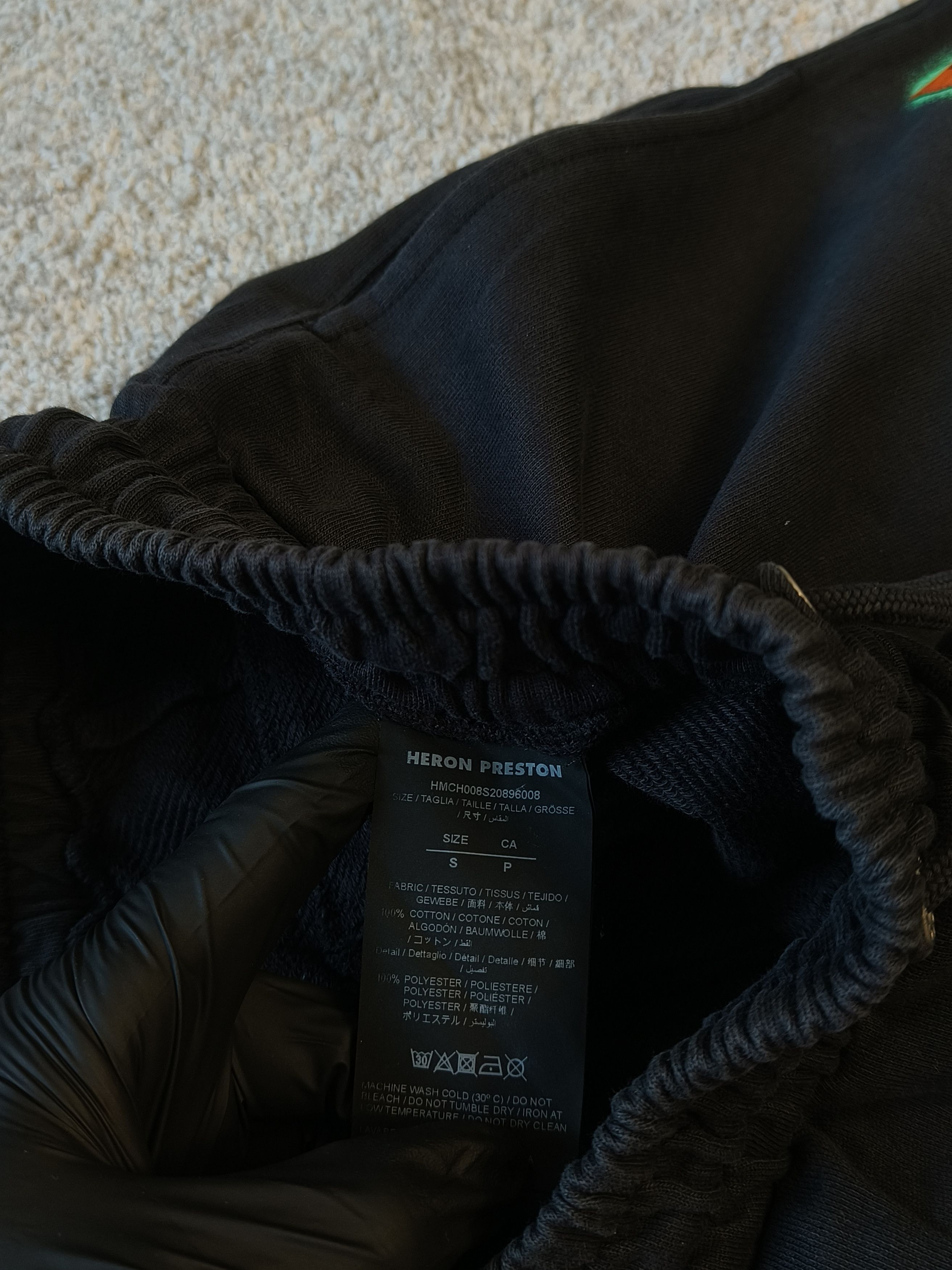 Heron Preston Heron Preston Tapered Printed Drawstring Track Pants Black Size 27" / US 4 / IT 40 - 7 Thumbnail