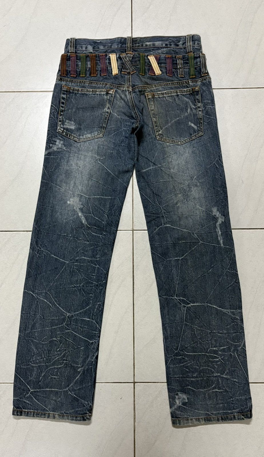 Japanese Brand Japanese International World Streetwear Double Waist Denim Size US 30 / EU 46 - 10 Thumbnail