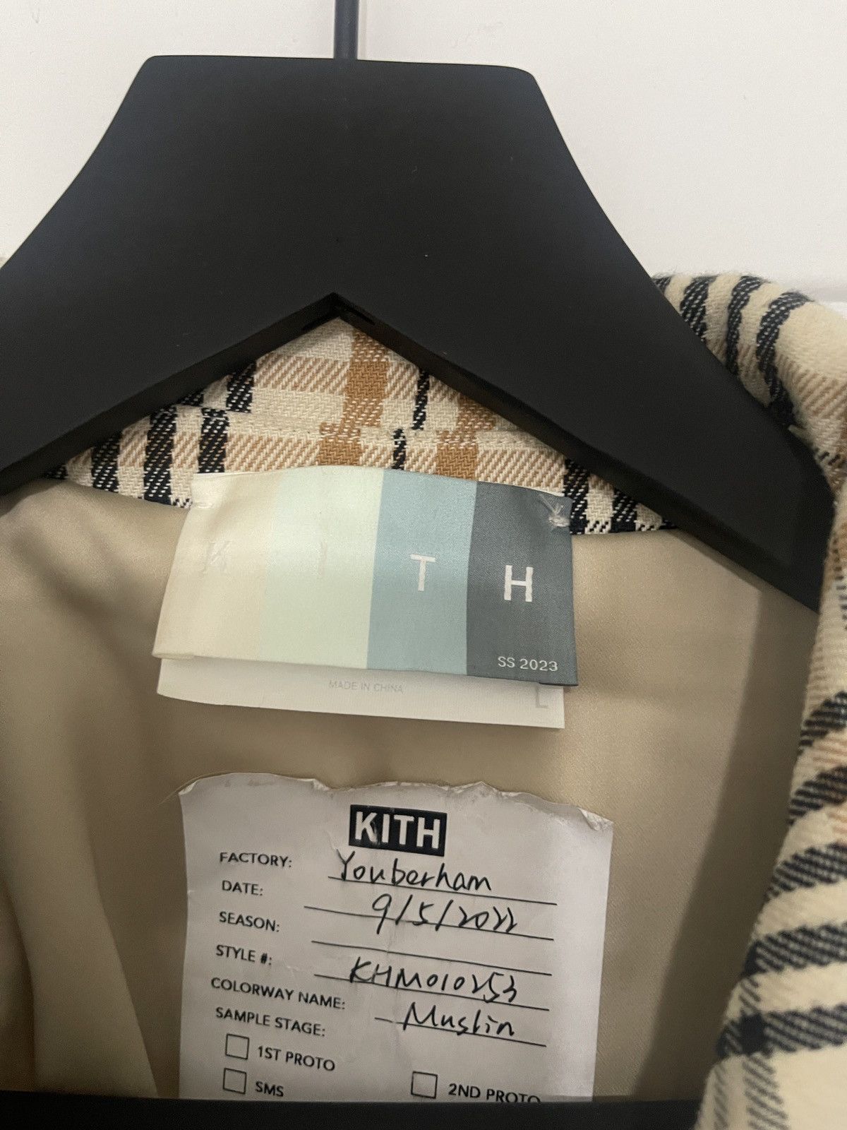 Kith Plaid Initial K Jacket - Muslin Size US L / EU 52-54 / 3 - 3 Thumbnail
