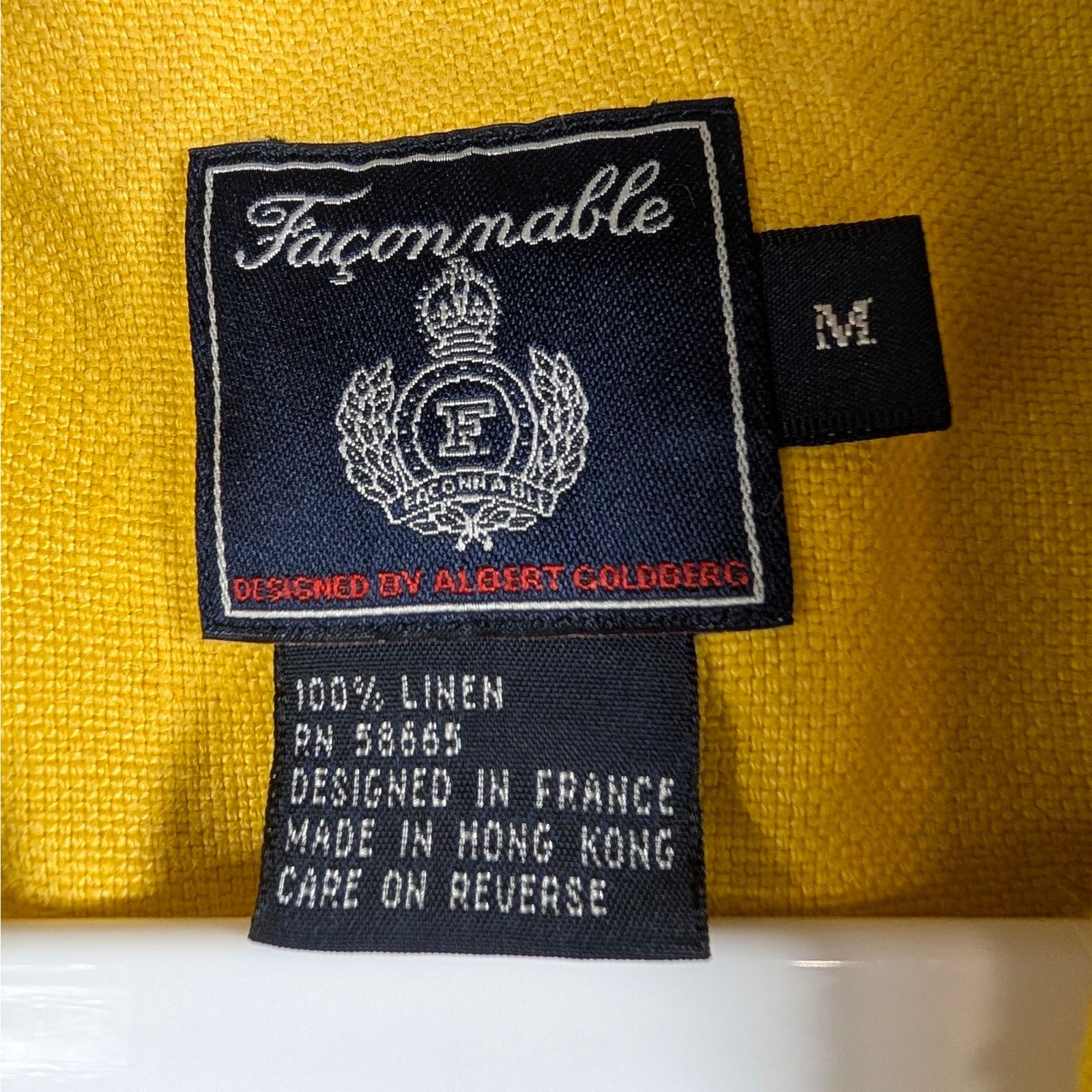 Faconnable Faconnable Yellow Linen Utility Jacket Women’s Size Medium M Size M / US 6-8 / IT 42-44 - 3 Thumbnail
