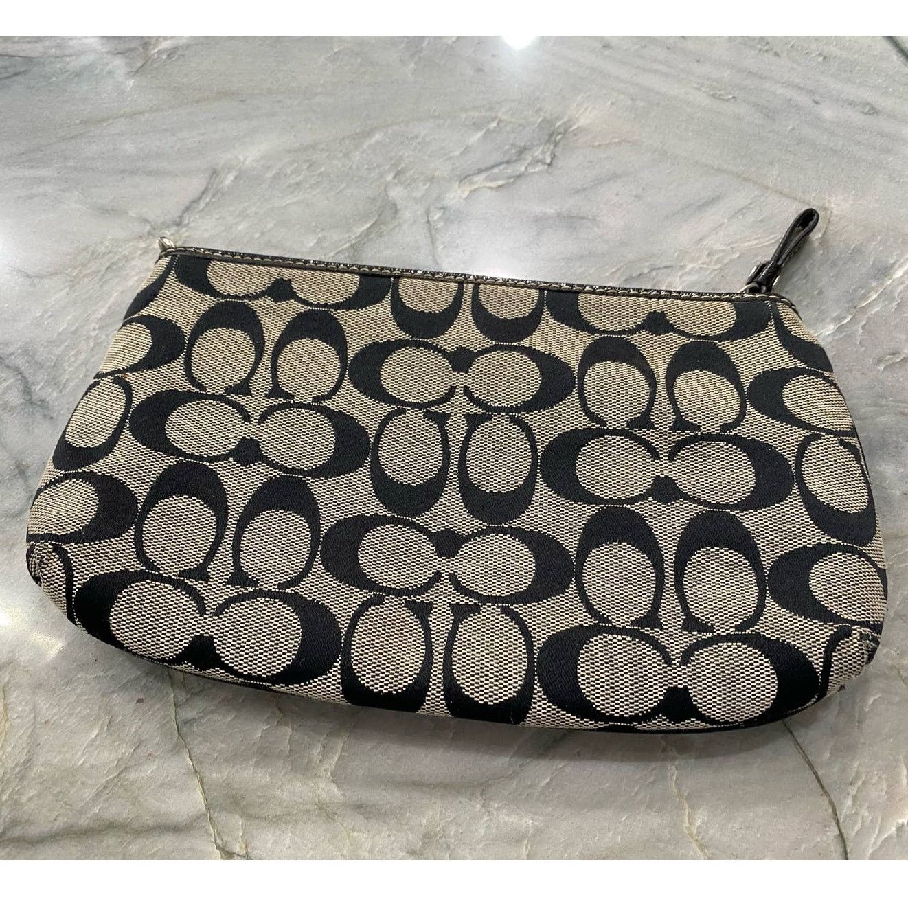 Coach Coach Black Logo Wristlet Zipper Pouch Size ONE SIZE - 8 Thumbnail