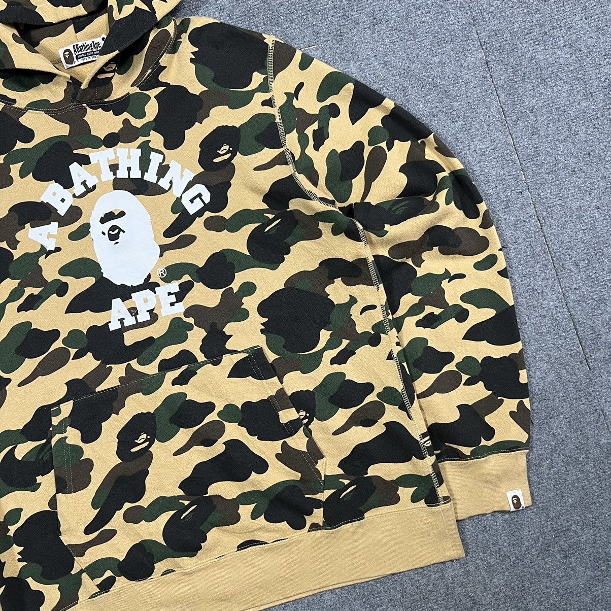 Bape × Nigo OG BAPE NIGO 1st YELLOW CAMO COLLEGE PULLOVER HOODIE Size US XL / EU 56 / 4 - 3 Thumbnail