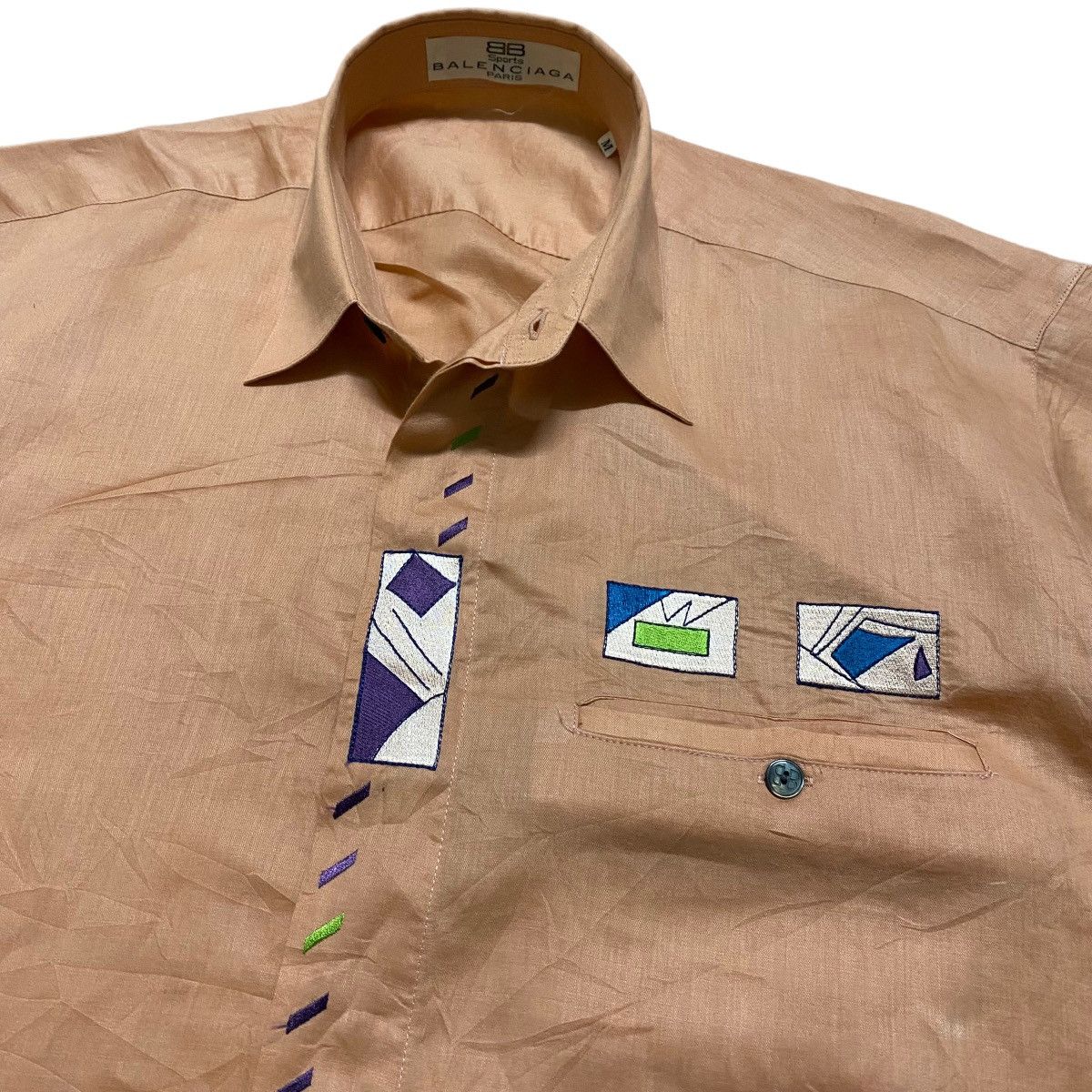 Balenciaga Vintage Balenciaga Linen Shirt Button Up Size US M / EU 48-50 / 2 - 9 Thumbnail