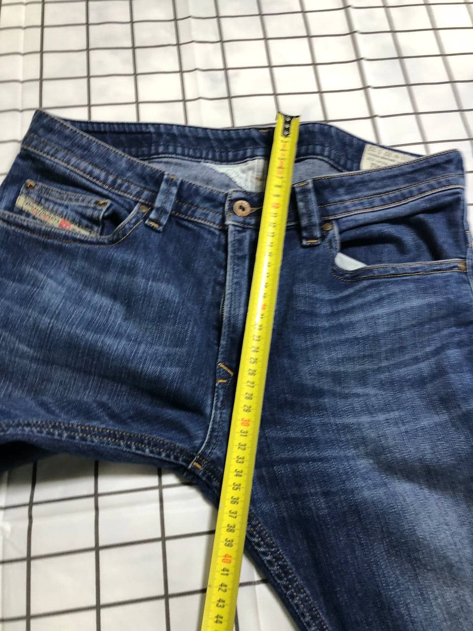 Diesel Diesel Thavar 0880G Faded Whiskered Denim Slim Jeans Size US 32 / EU 48 - 9 Thumbnail