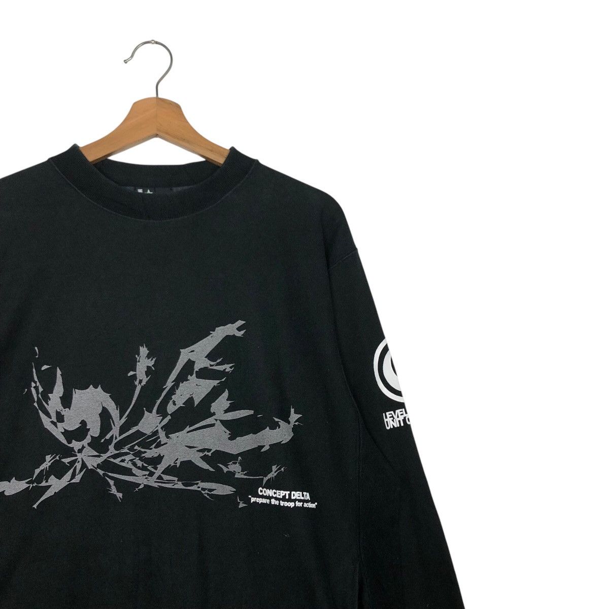 Japanese Brand 📌Vintage Sweatshirt Rich Black Concept Delta Big Logo Size US M / EU 48-50 / 2 - 7 Thumbnail
