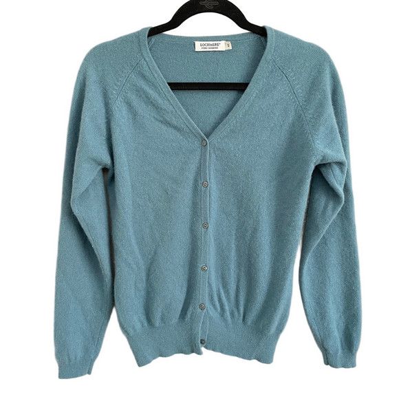 Other Lochmere Blue Cashmere Cardigan Sweater 🏴󠁧󠁢󠁳󠁣󠁴󠁿 Size S / US 4 / IT 40 - 8 Thumbnail