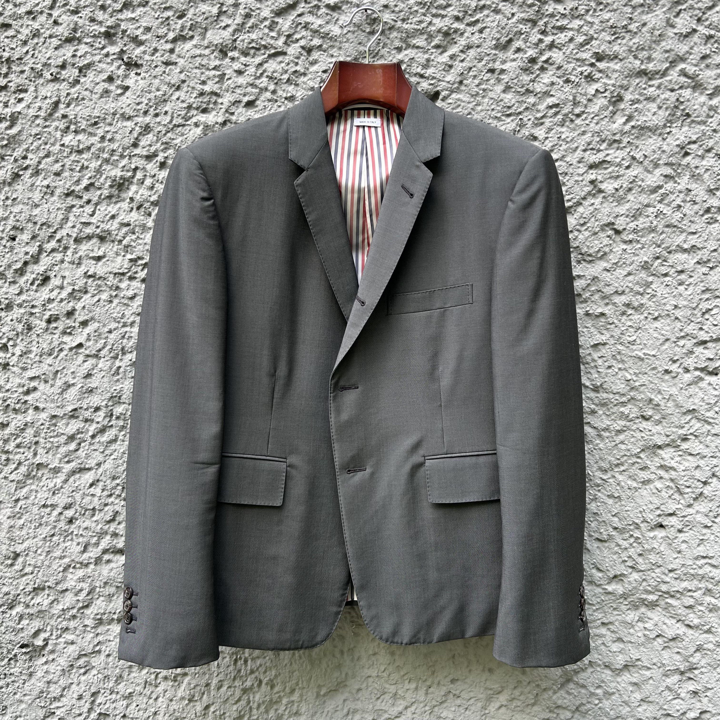Thom Browne Thom Browne Grey Three-Roll-Two Blazer Jacket Size 50R - 3 Thumbnail