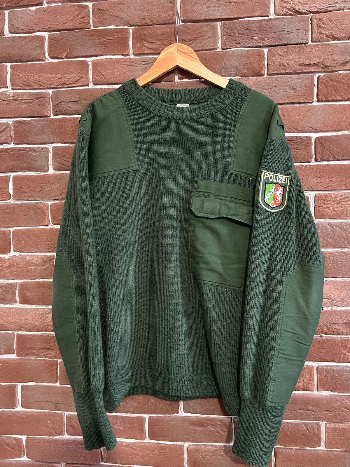 Vintage 1991 Polizei German Police Vintage Cargo Knit Avant Garde Size US L / EU 52-54 / 3 - 1 Thumbnail