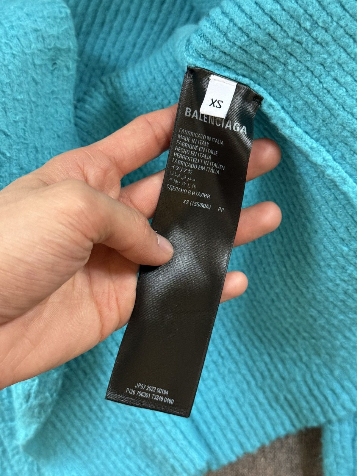 Balenciaga Balenciaga mudshow AW22 blue tight top Size US XS / EU 42 / 0 - 5 Thumbnail