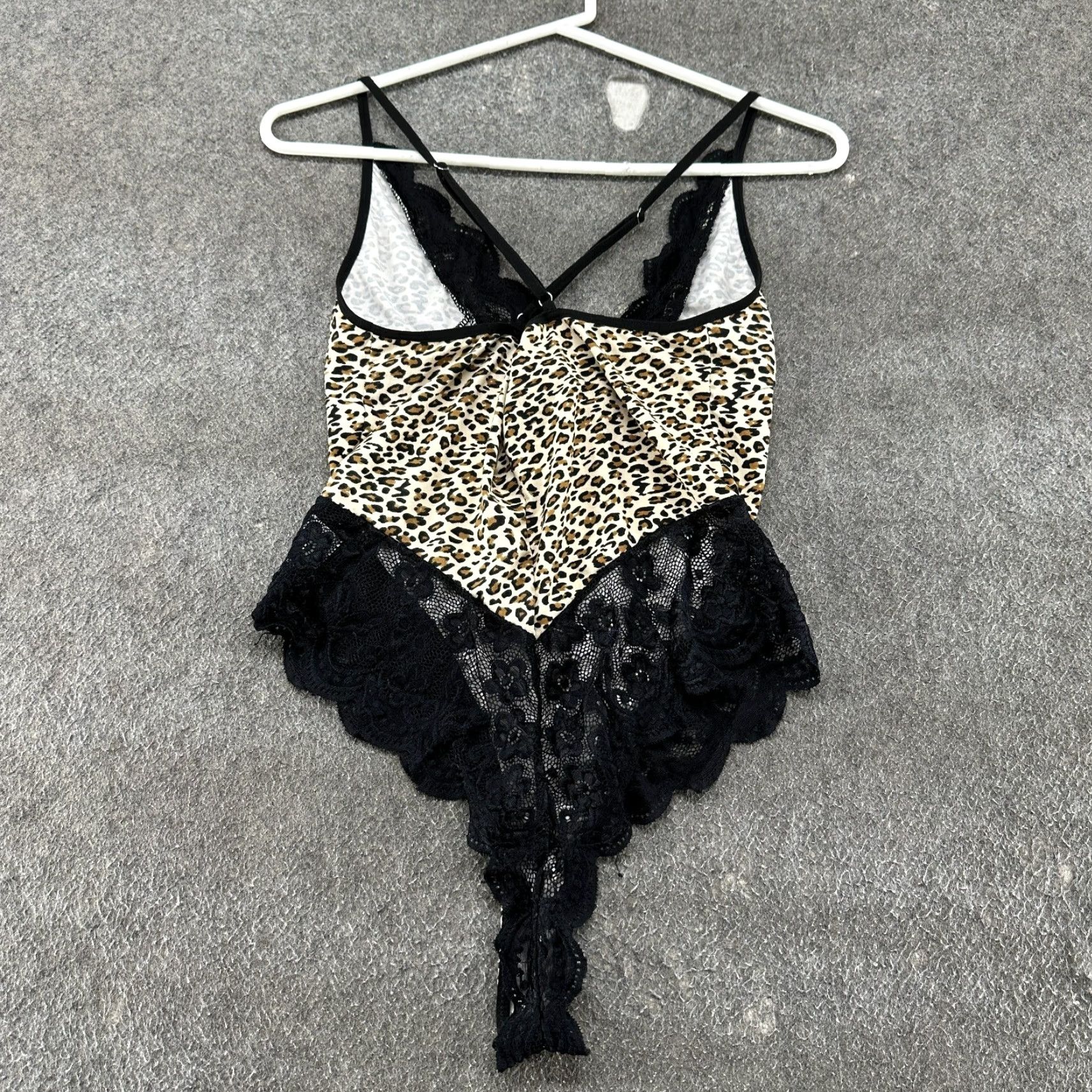 Vintage VINTAGE Avidlove Bodysuit Womens L Black Leopard Print One Piece Y2K Stretch Opaque Low Size L / US 10 / IT 46 - 4 Thumbnail
