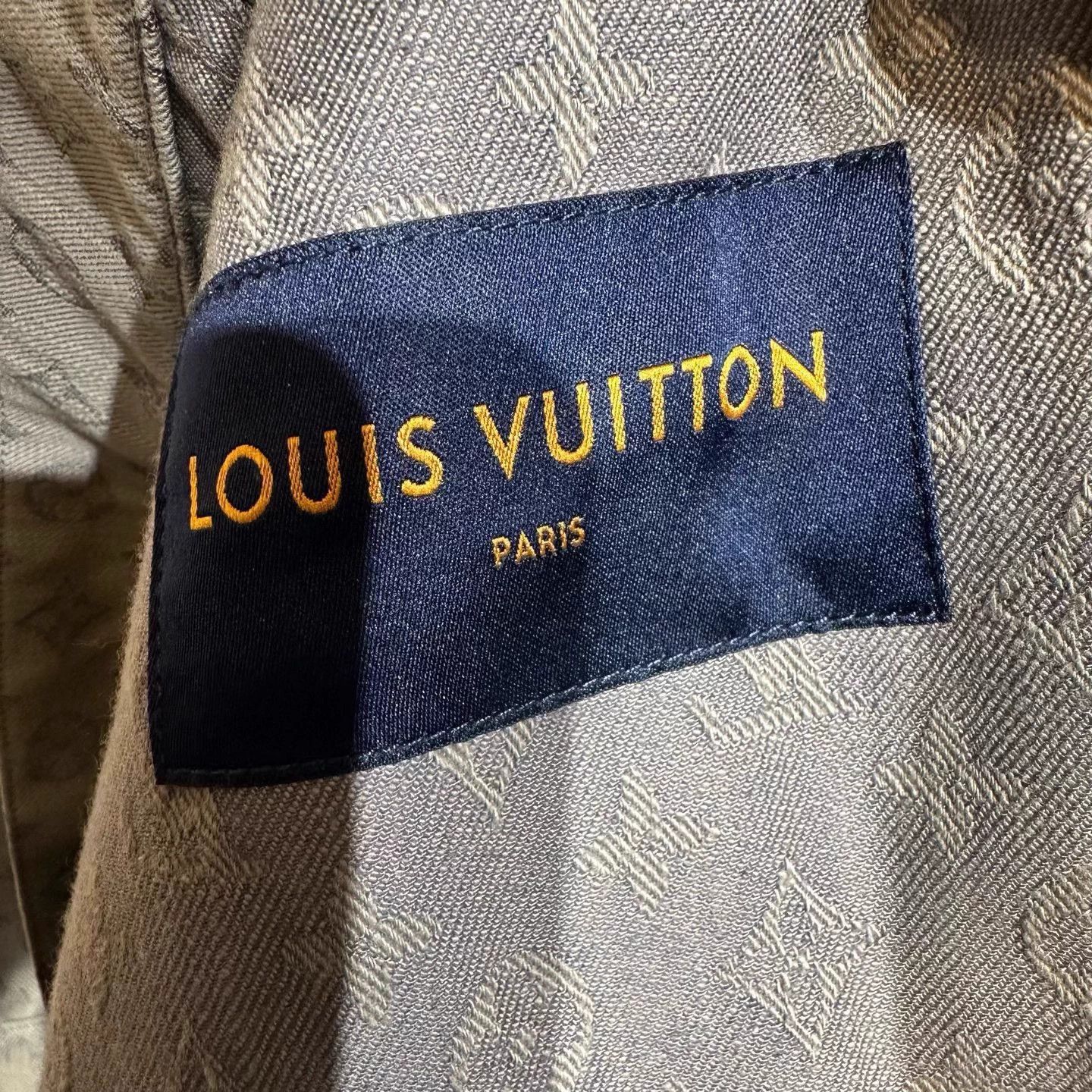 Louis Vuitton LV Gray All Over Monogram Denim Jacket Size 52 New Size US L / EU 52-54 / 3 - 5 Thumbnail