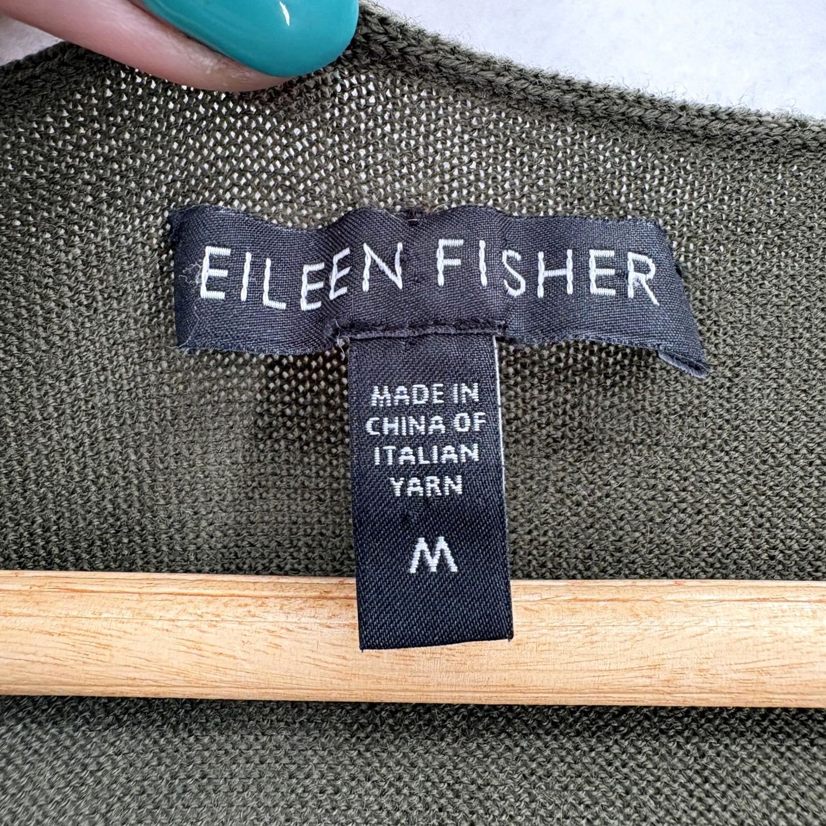 Eileen Fisher Eileen Fisher Tank Sweater Cardigan Set Womens M Green Merino Wool 2 Piece Outfit/Set Casual Knit Pull over 3/4 Sleeve Solid Vintage: No Mens/Womens Size M / US 6-8 / IT 42-44 - 3 Thumbnail