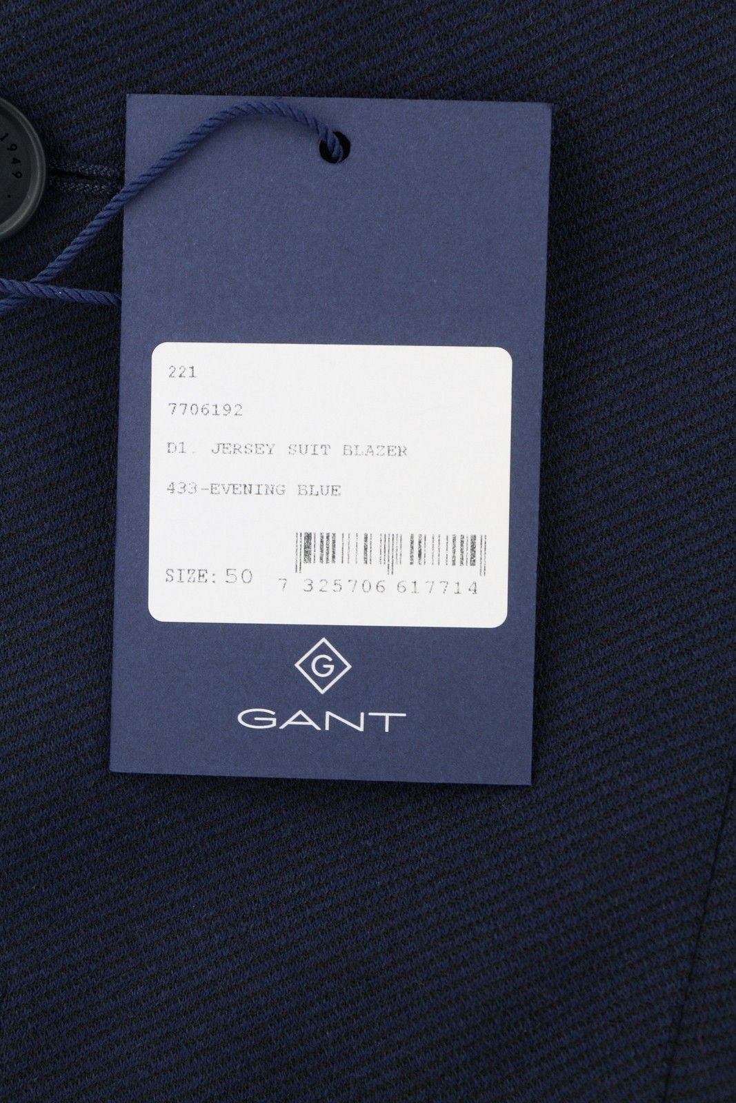 Gant JERSEY EU48/EU50 Evening Blue Slim 2in1 Suit 87331 Size 38R - 12 Thumbnail