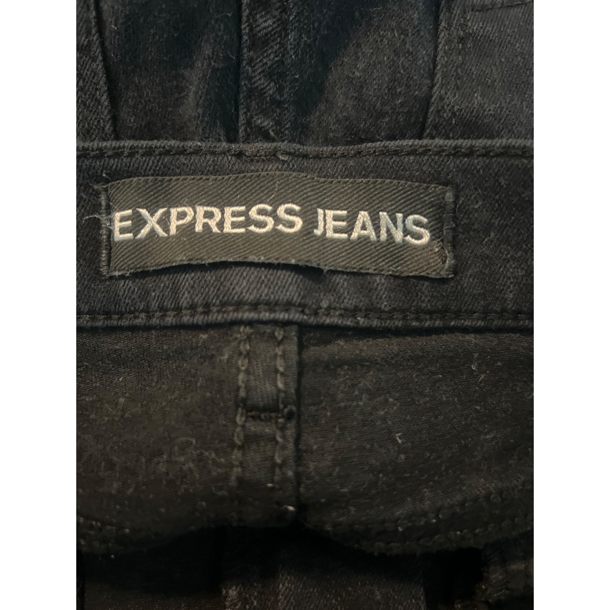 Express Express Jeans Black Cropped Legging Mid Rise Denim Bottom Si Size 27" / US 4 / IT 40 - 5 Thumbnail