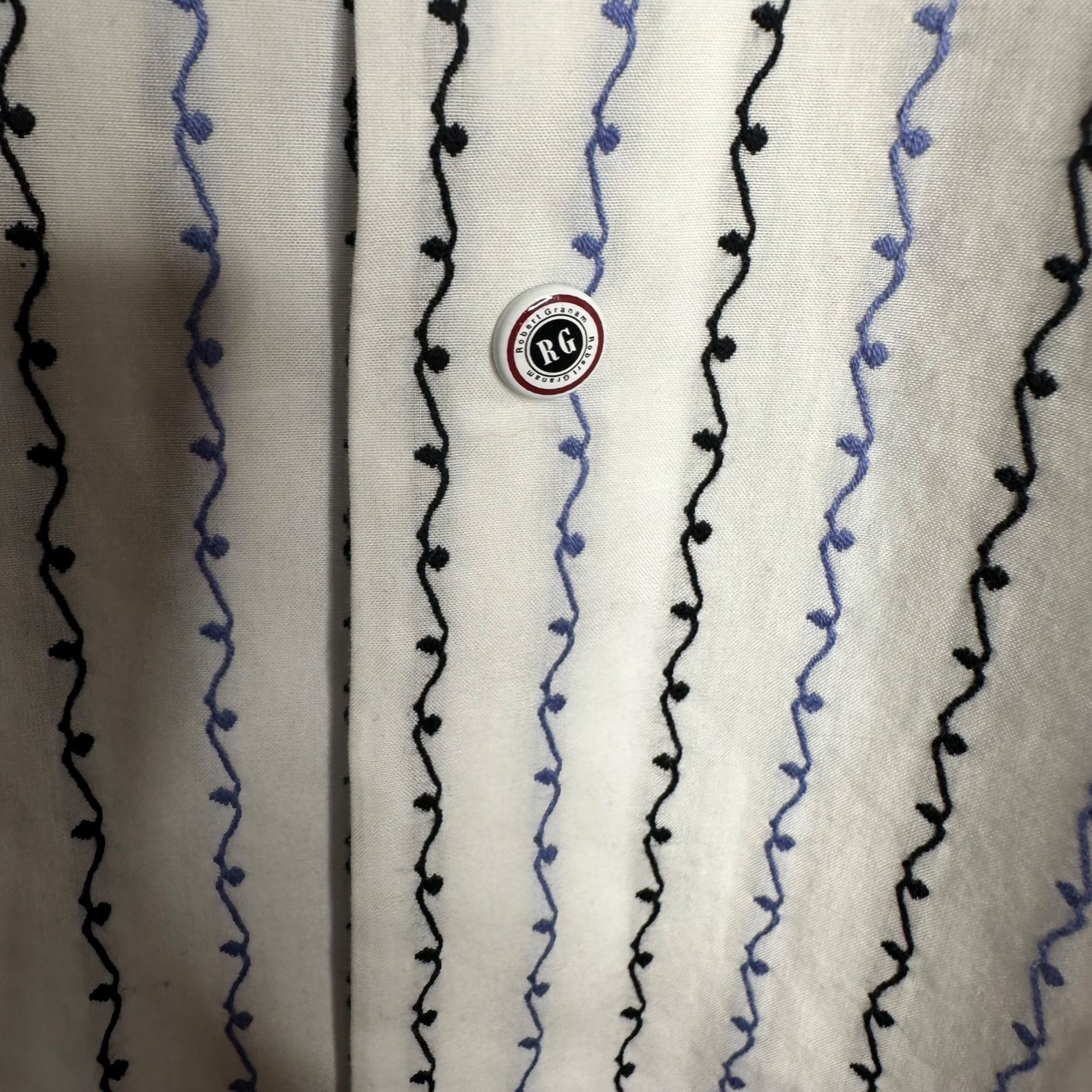 Robert Graham Robert Graham button down Striped white Shirt Sz L/XL Size US XL / EU 56 / 4 - 5 Thumbnail