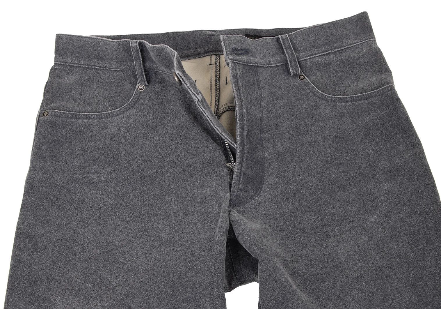 Jean Paul Gaultier Synthetic Suede Pants in Gray Size 52 Size US 36 / EU 52 - 8 Thumbnail