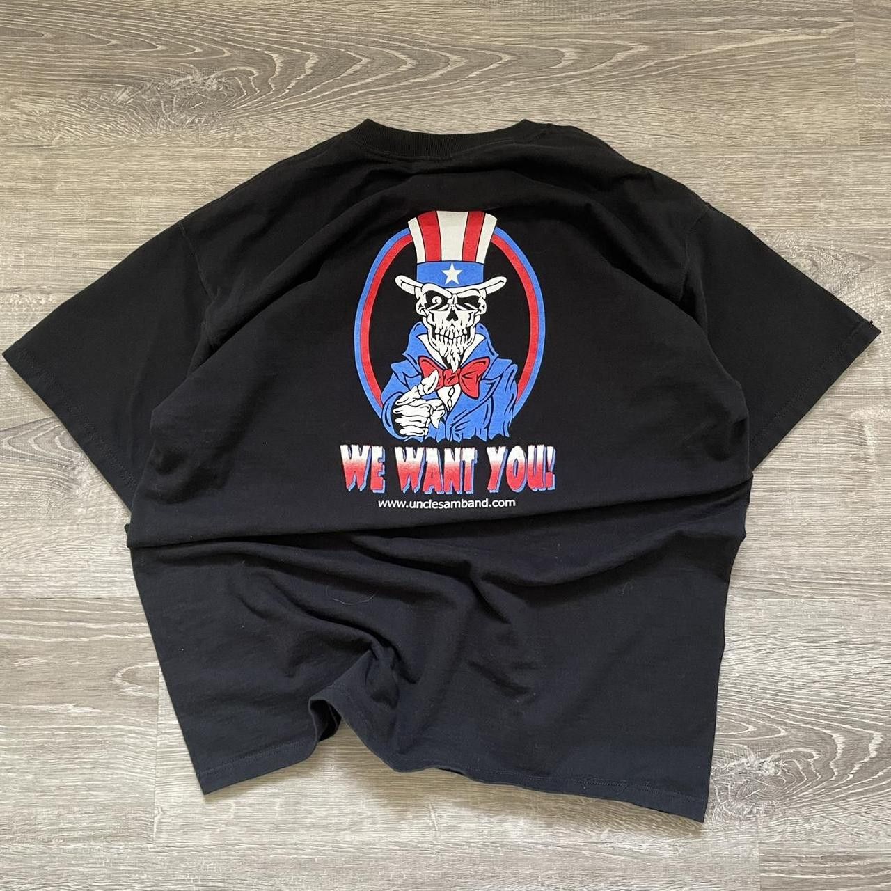 Band Tees × Vintage Vintage Y2K 90's Uncle Sam Heavy Metal Band Graphic Tee Size US XL / EU 56 / 4 - 1 Thumbnail
