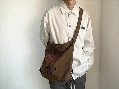 Other "NO Smoking" Unisex Messenger Canvas Bag Size ONE SIZE - 3 Thumbnail