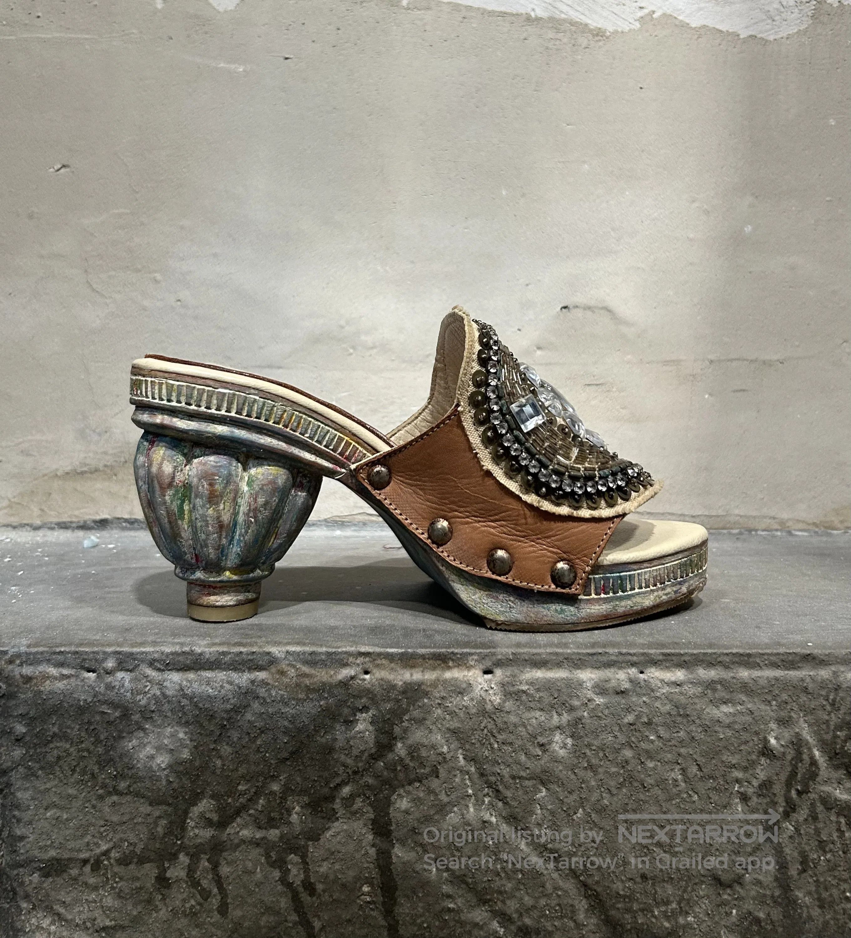 Share Spirit Homme Share Spirit Handmade Crystal Sole Heels. Size US 6 / IT 36 - 6 Thumbnail