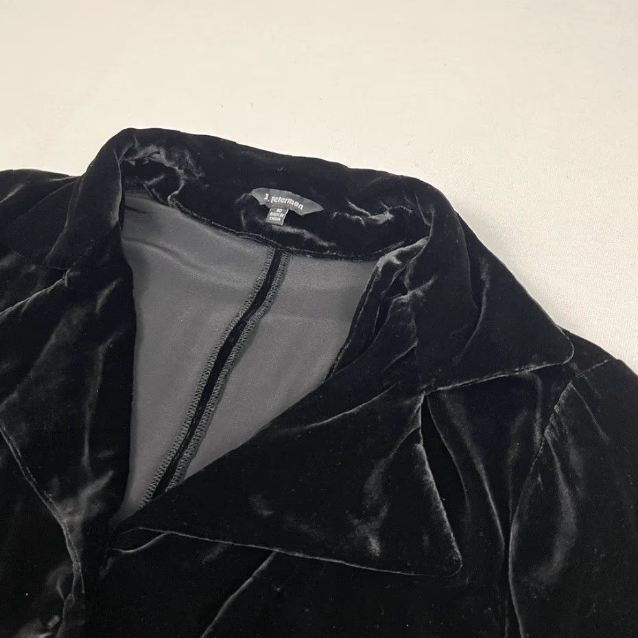 Vintage VINTAGE J. Peterman Weskit Blouse Womens Sz 10 Black Silk Blend Velvet Goth Button Shirt Size L / US 10 / IT 46 - 3 Thumbnail