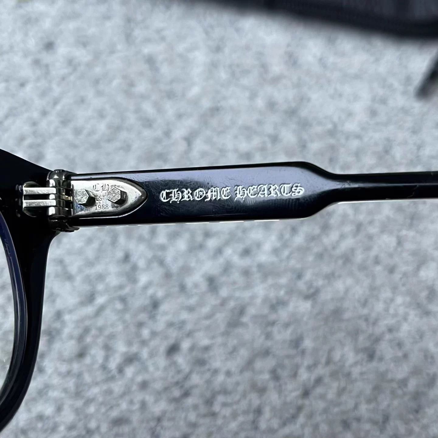 Chrome Hearts Chrome Hearts Black Logo Round Acetate Optical Frame 49 Size ONE SIZE - 3 Thumbnail