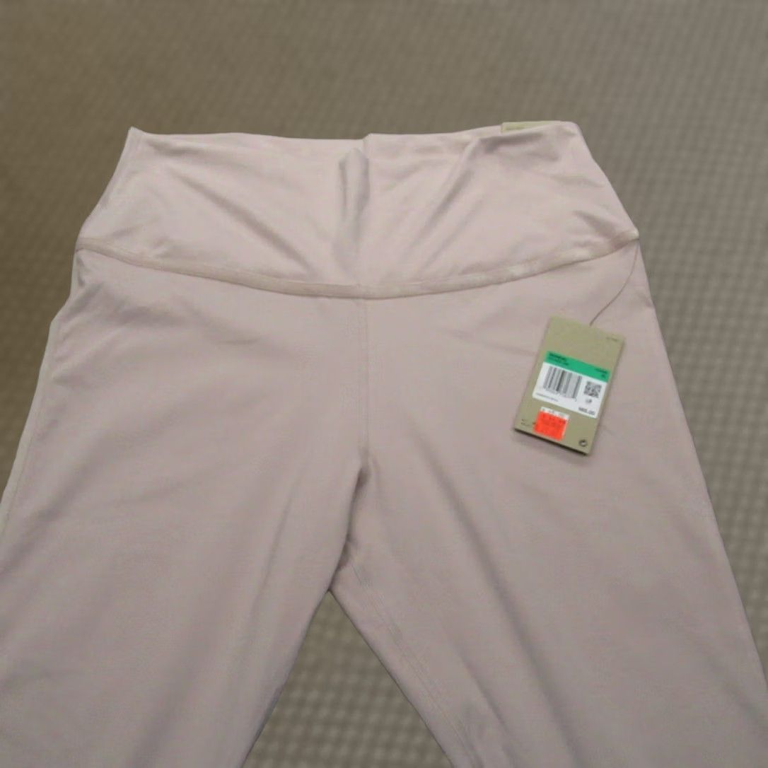 Nike Nike Yoga Leggings Womens XL Light Pink 7/8 Length High Rise Training Cropped Ankle Solid Lightweight Stretch Performance Activewear Workout Gear Size 40" / US 18 - 1 Thumbnail
