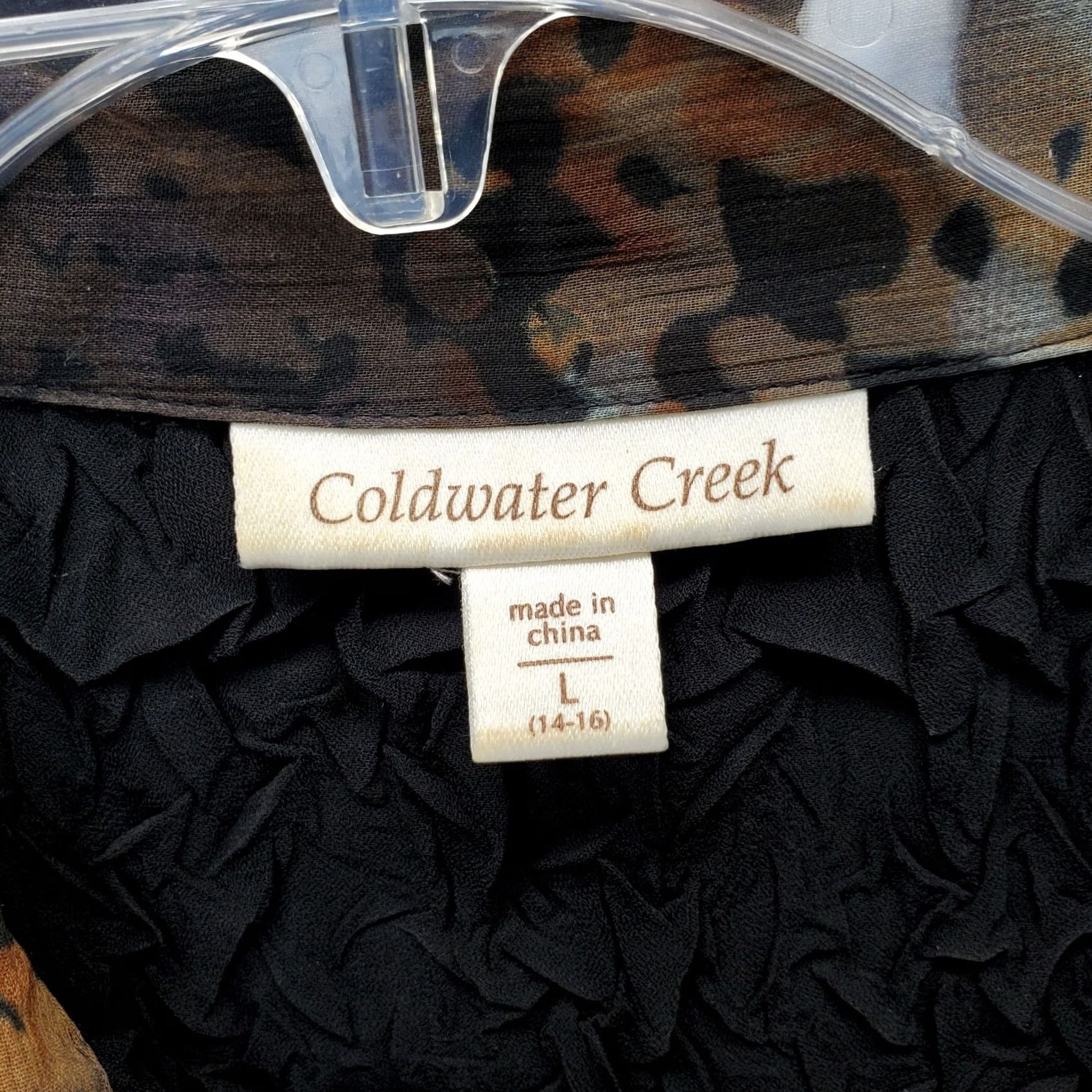 Coldwater Creek Coldwater Creek Shirt Womens L Leopard Print Long Sleeve Button Front Size L / US 10 / IT 46 - 6 Thumbnail