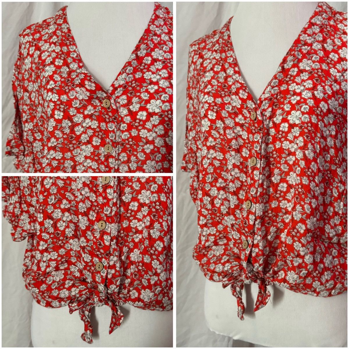 Other Cynthia Rowley, Poppy, Floral, Button Down Blouse Size L / US 10 / IT 46 - 8 Thumbnail
