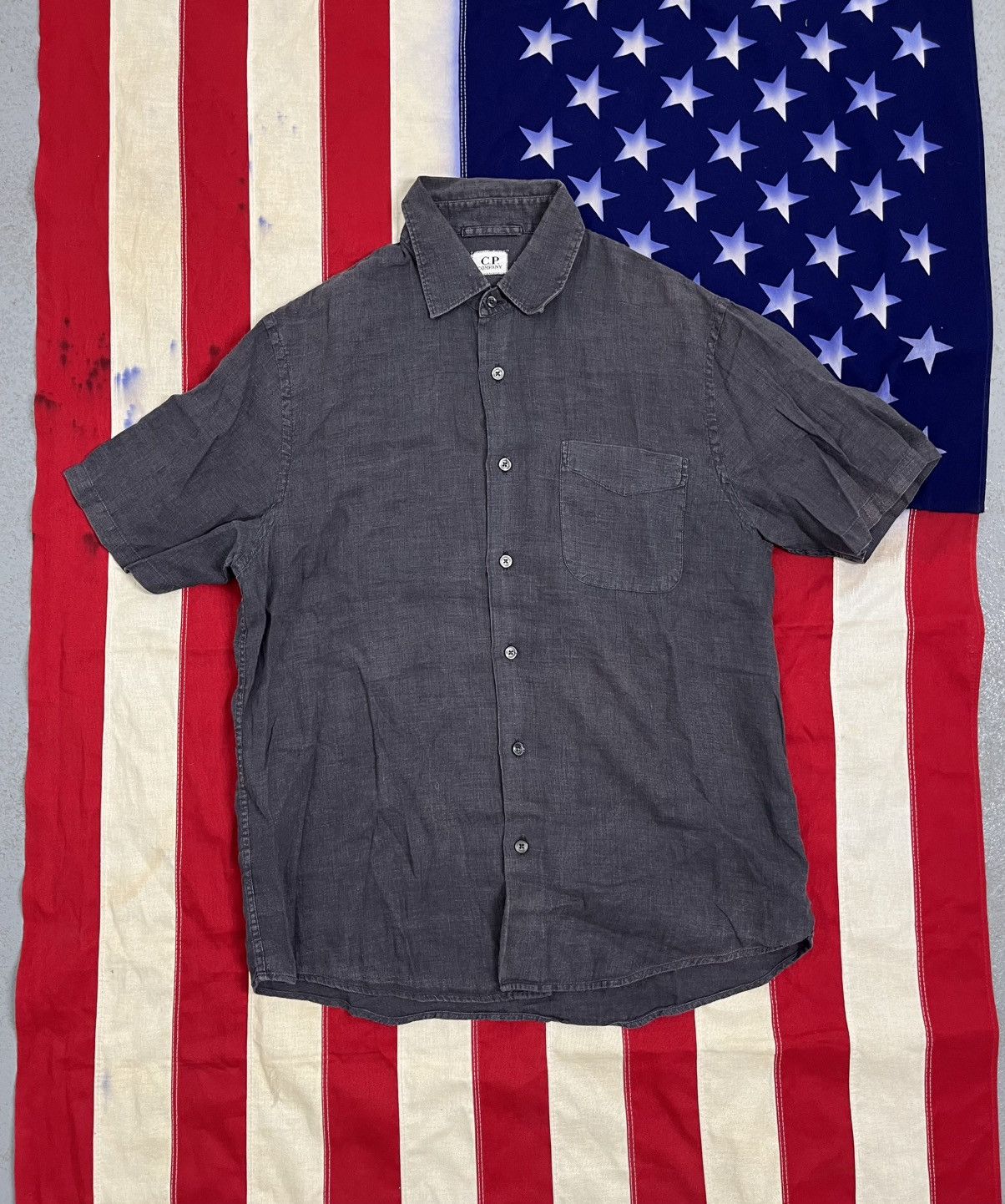 C.P. Company Vintage C.P. Company Linen Short Sleeve Shirt Size US S / EU 44-46 / 1 - 1 Thumbnail
